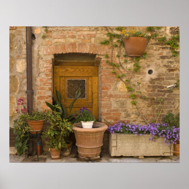 Poster Montefollonico, Val d'Orcia, province de Sienne, 2 (Devant)