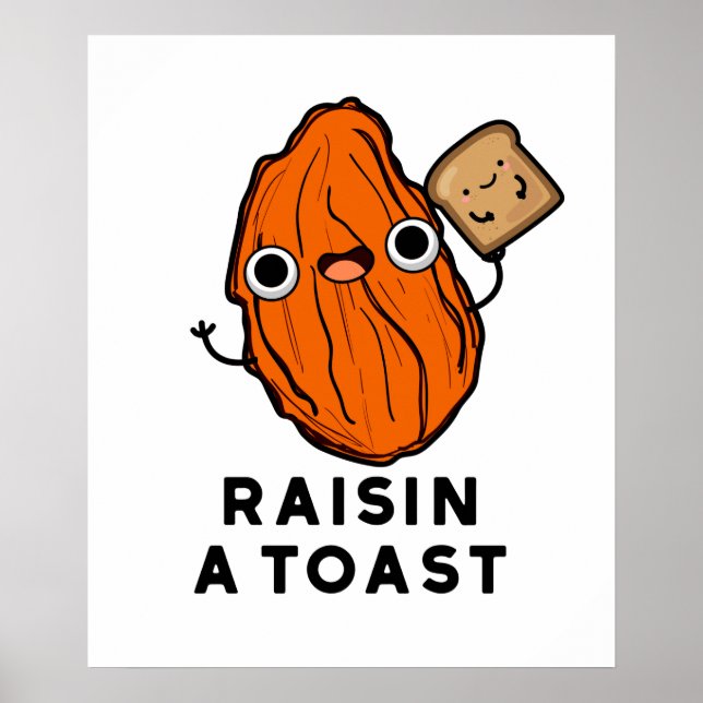 Poster Monter Un Jeu De Nourriture Drôle Du Toast (Devant)