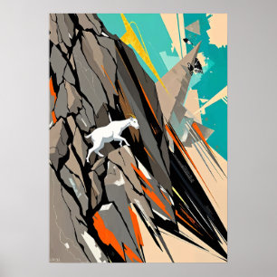 Poster Monteur Abstrait de chèvre