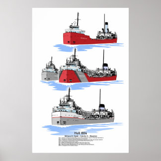 Poster Monteur de fret des Grands Lacs Calcite II