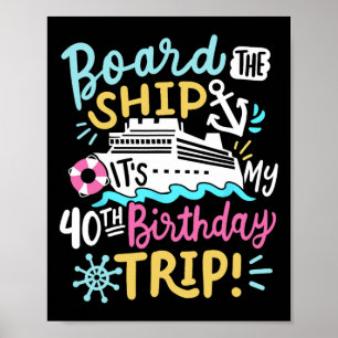 Poster Montez à bord C'est mon voyage de croisière pour m