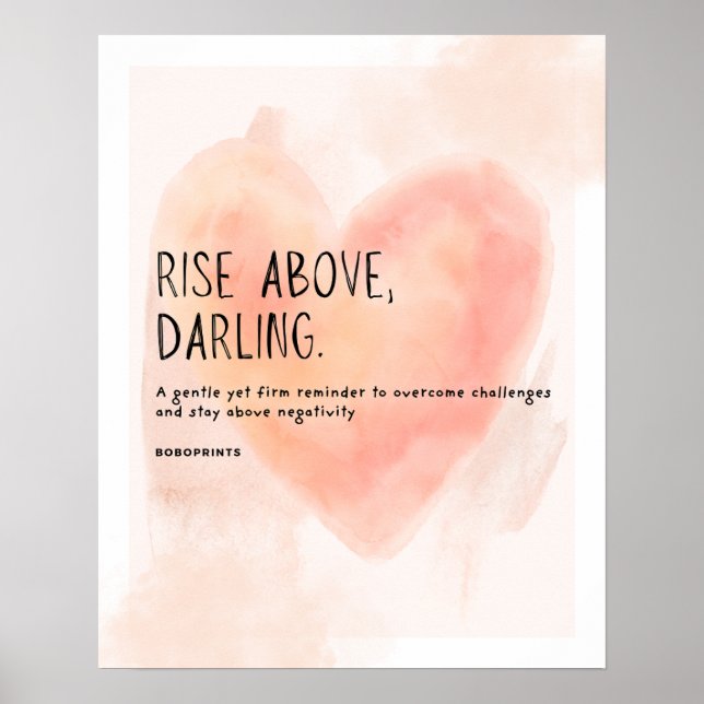 Poster Montez en haut, Chérie - Citation Motivationnelle  (Devant)