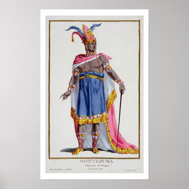 Poster Montezuma, Empereur du Mexique (1466-1520) 1780 (Devant)