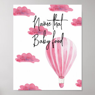 Poster Montgolfière - Donnez un nom à ce bébé