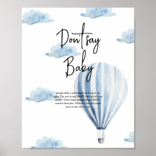 Poster Montgolfière - Ne dites pas bébé