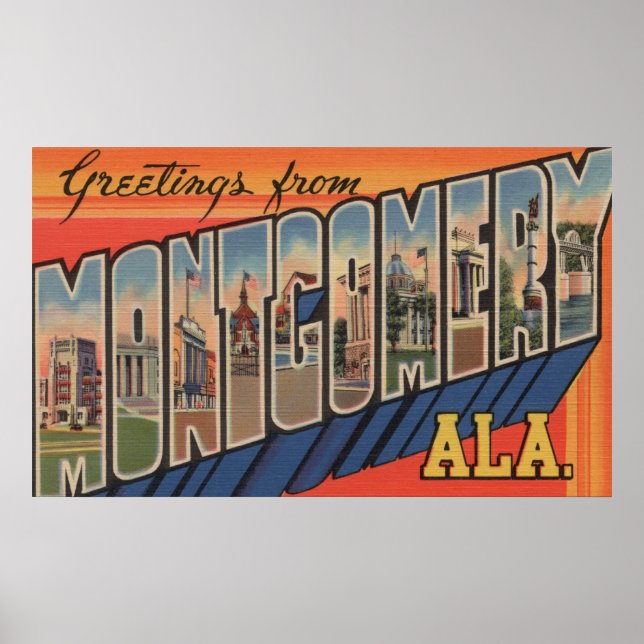 Poster Montgomery, Alabama - Scènes de grandes lettres (Devant)