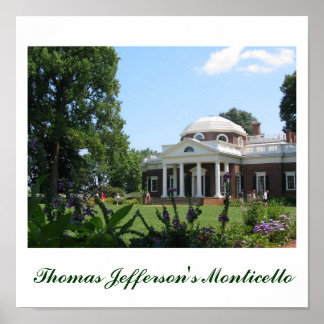 Poster Monticello de Thomas Jefferson