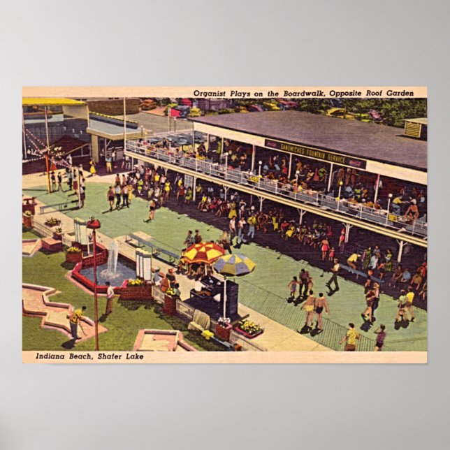 Poster Monticello Indiana Lake Shafer 1950 (Devant)