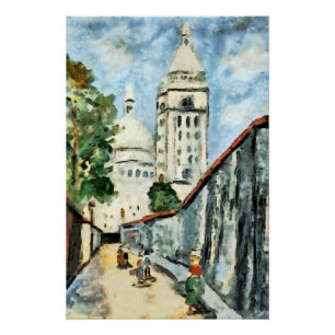 Poster Montmartre et le Sacré-Cœur en lumière