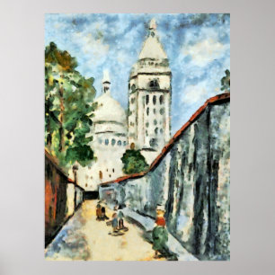 Poster Montmartre et le Sacré-Cœur en lumière