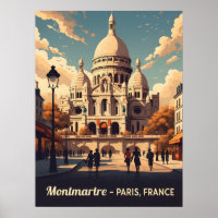 Montmartre Paris avec basilique Coeur sacré