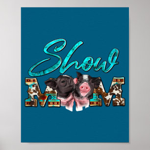 Poster Montrer les cochons de maman couple occidental fêt
