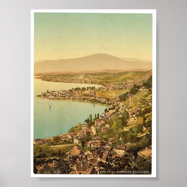 Poster Montreux et Clarens, Lac Geneve, Suisse vi (Devant)