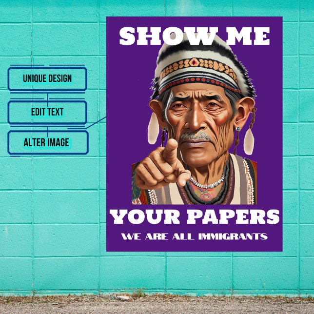 Poster Montrez-Moi Vos Papiers Immigration Homme Pointing (Remember that you can INSTANT DOWNLOAD. Look for other variations in the collection.)