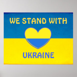 Poster Montrez votre soutien à l'Ukraine avec ceci