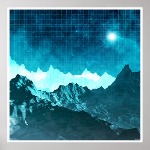 Poster Monts spatiaux