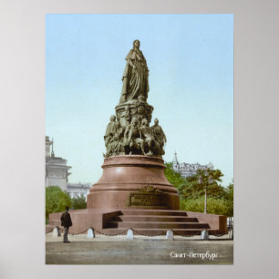 Poster Monument à Catherine la Grande à Saint-Pétersurg
