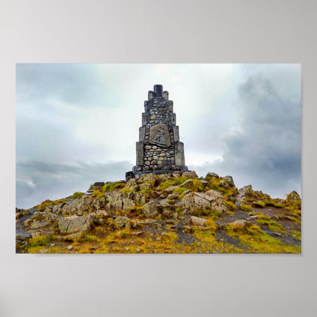 Poster Monument au poète islandais Stephan G. Stephansson (Devant)