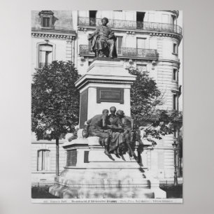 Poster Monument aux doumas Pere, 1883 d'Alexandre