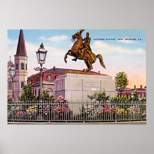 Poster Monument carré de la Nouvelle-Orléans Louisiane
