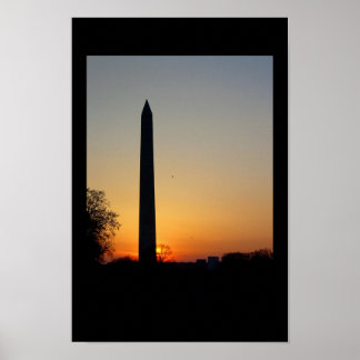 Poster Monument de Washington à Dusk