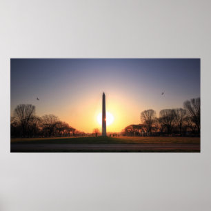 Poster Monument de Washington au coucher du soleil