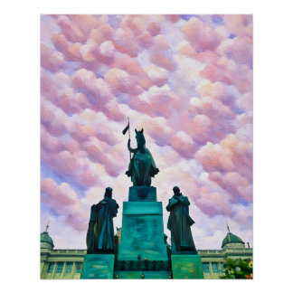 Poster Monument Majestueux Contre Un Ciel De Bonbons En C