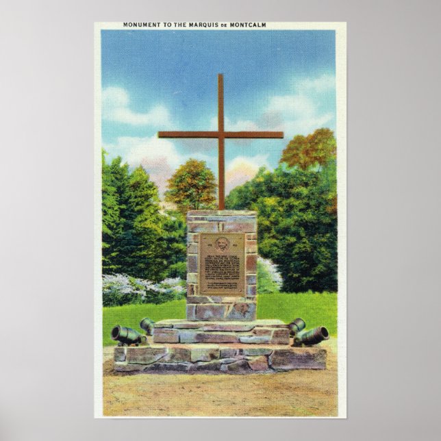 Poster Monument Marquis de Montcalm (Devant)