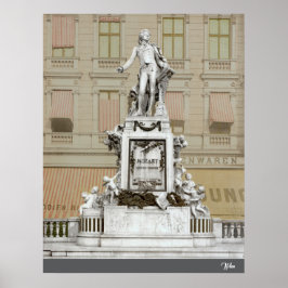 Poster Monument Mozart à Vienne (vers 1900)