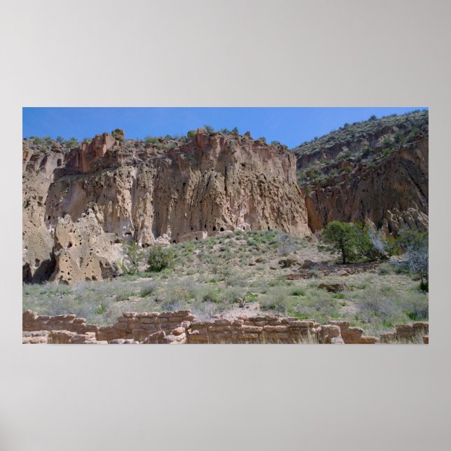 Poster Monument national de Bandelier, Nouveau-Mexique (Devant)