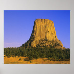 Poster Monument national de Devils Tower dans le Wyoming