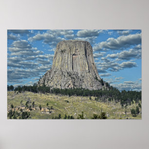 Poster Monument national de Devils Tower, Wyoming