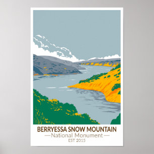 Poster Monument national de la montagne de neige de Berry