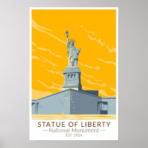 Poster Monument national de la statue de la Liberté Vinta