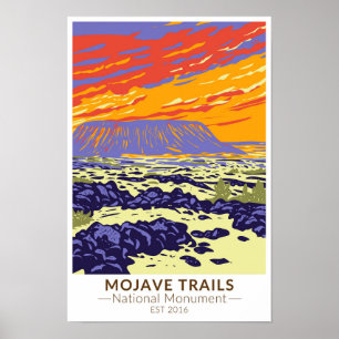 Poster Monument national de Mojave Trails Amboy Crater