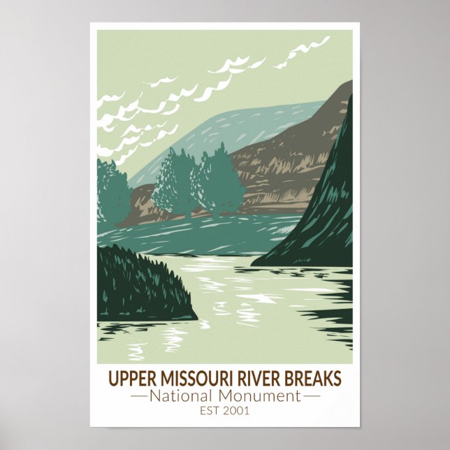 Poster Monument national des Brise-rivière du Missouri su (Devant)