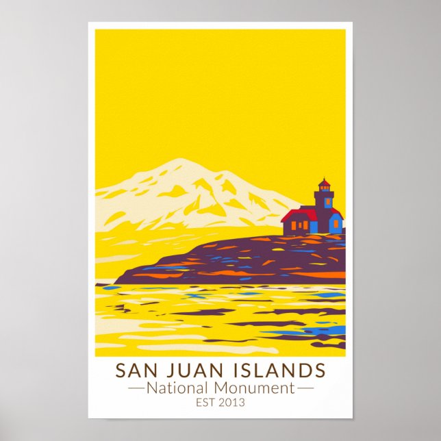 Poster Monument national des îles San Juan Washington (Devant)