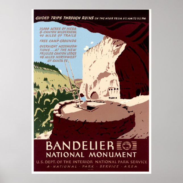 Poster Monument national du Bandelier (Devant)