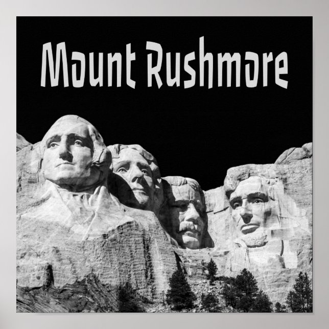 Poster Monument national du Mont Rushmore Dakota du Sud (Devant)