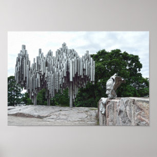 Poster Monument Sibelius, Helsinki, Finlande