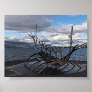 Poster monument Sun Voyager à Reykjavík
