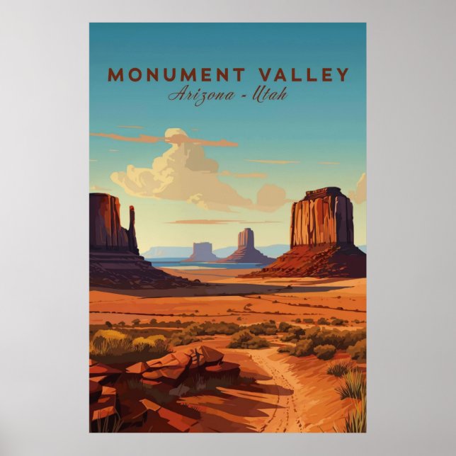 Poster Monument Valley, Arizona Utah (Devant)