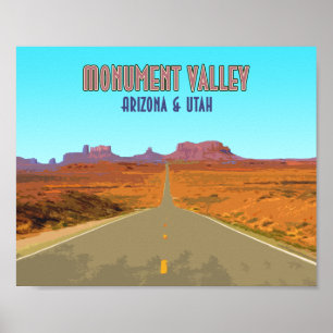 Poster Monument Valley Arizona Utah Vintage