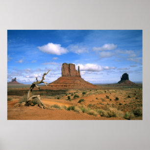 Poster Monument Valley coloré des mitaines en Utah USA