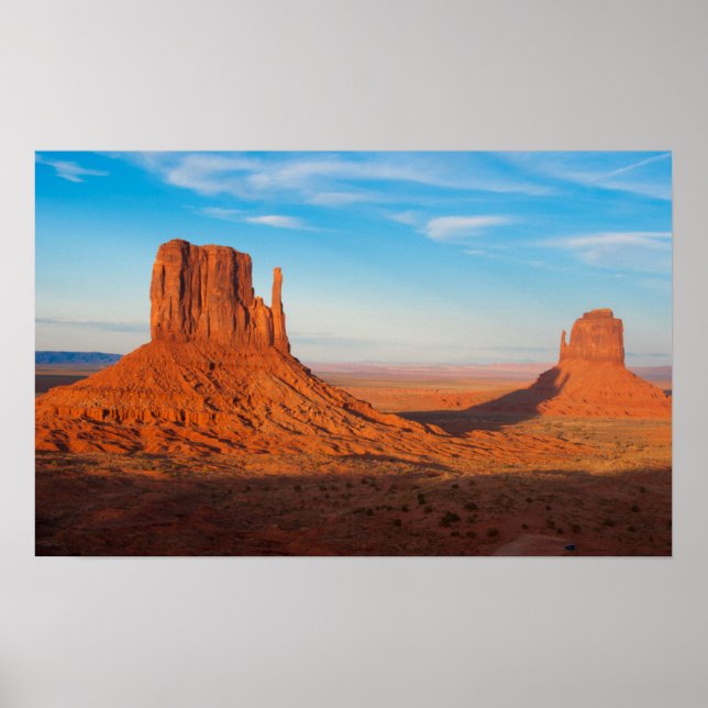 Poster Monument Valley Utah désert mitaines en panoramiqu (Devant)
