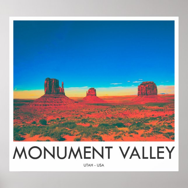 Poster Monument Valley, Utah, USA (Devant)