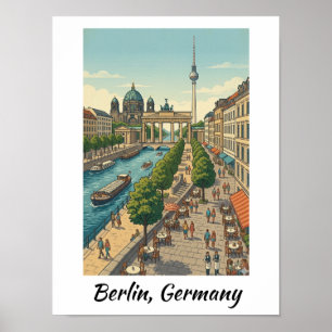 Poster Monuments de voyage personnalisés Berlin Allemagne
