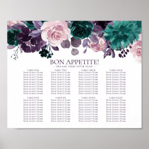 Poster Moody Boho   Graphique de sièges de table Eggplant