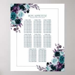 Poster Moody Boho Turquoise et violet 10 Top Seating Ch