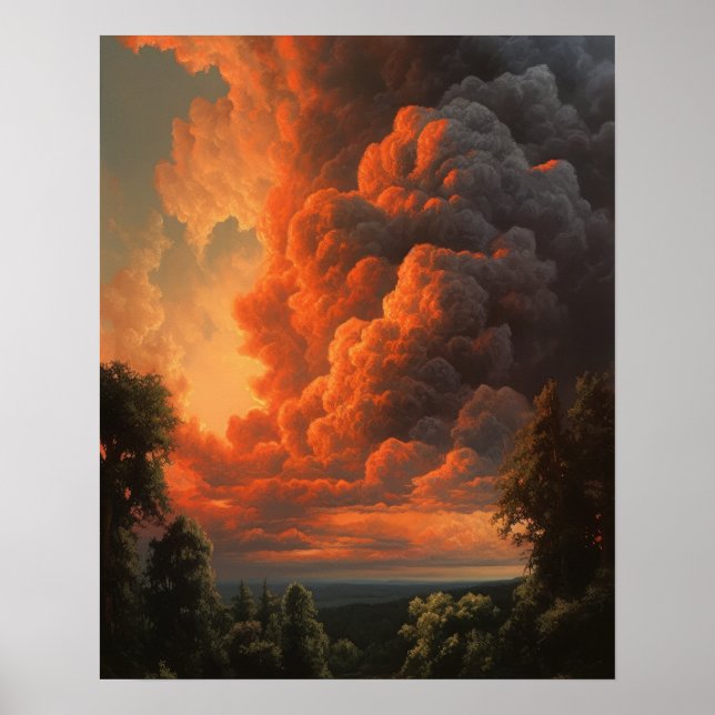 Poster Moody Clouds Art (Devant)